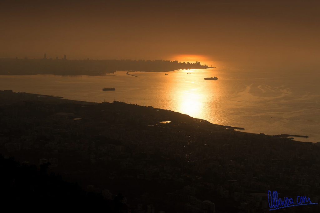 Beirut im Sonnenuntergang